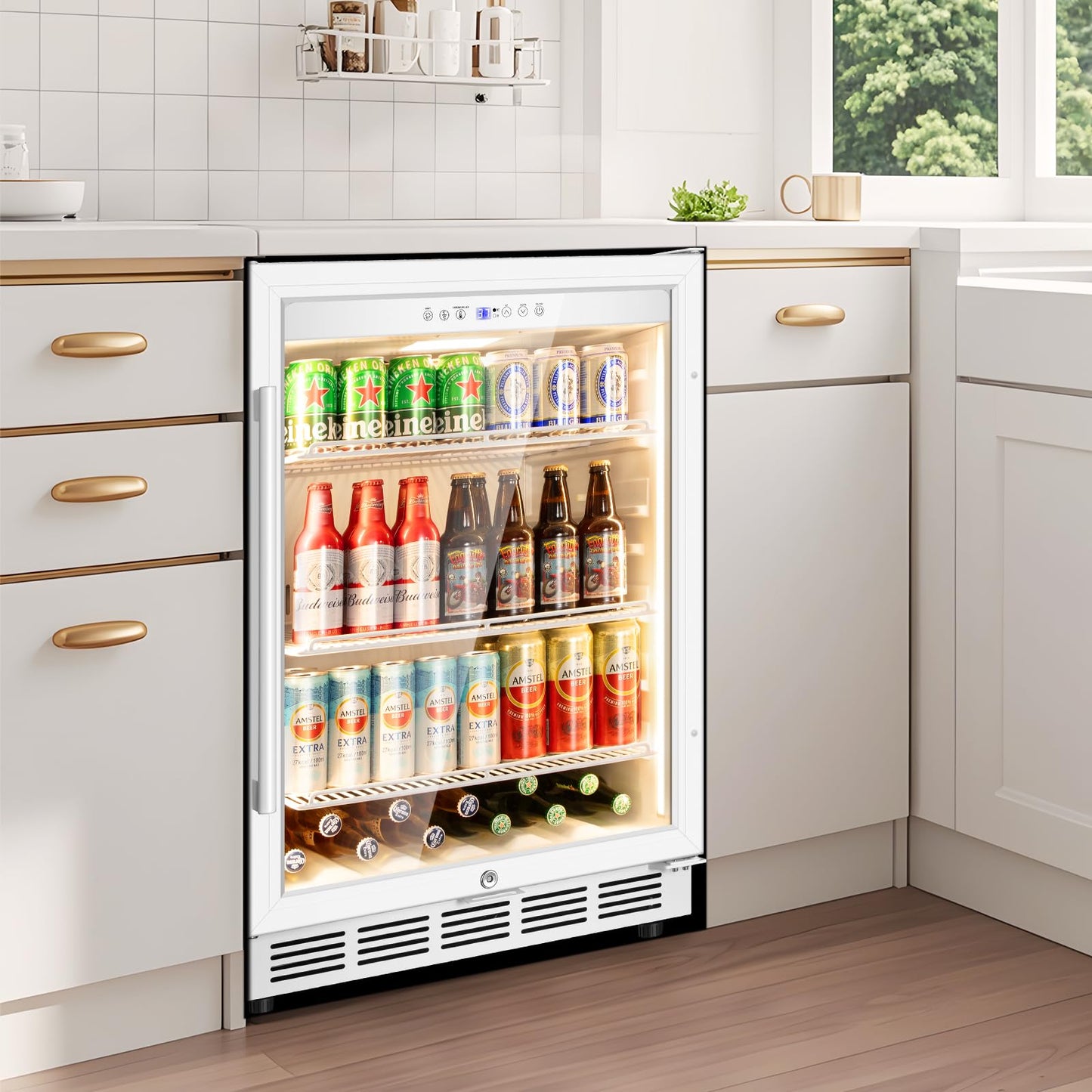 Tylza 24 Inch Beverage Refrigerator 190 Can Drink Cooler