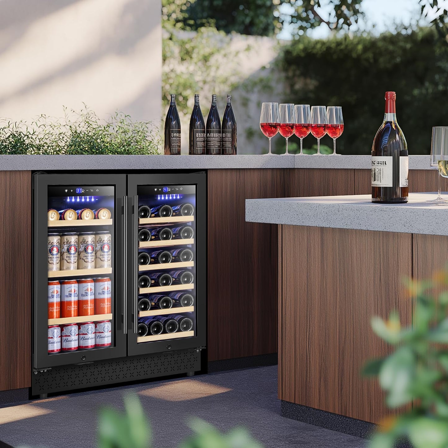 Tylza 30 Inch Wine & Beverage Refrigerator Dual Zone